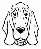Bloodhound Outline sketch template