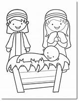 Nativity Nacimiento Colorear Sheet Jezus Kribbe Penny sketch template
