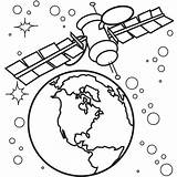 Coloring Space Pages Travel Kids History Satellite Printable Popular sketch template