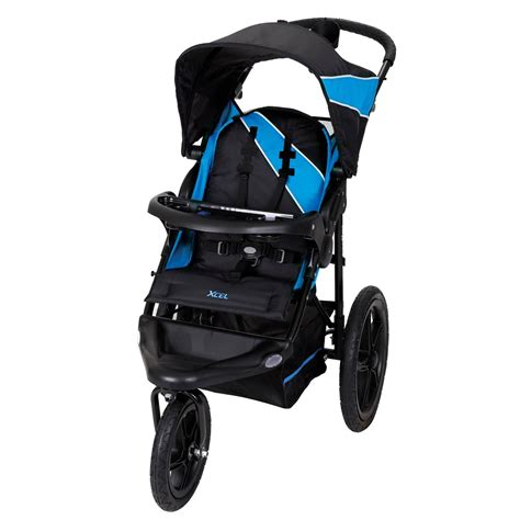 baby trend xcel  jogging stroller mosaic blue walmartcom