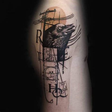 100 crow tattoo designs for men black bird ink ideas