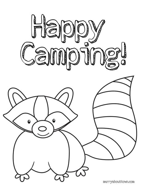 printable camping activities  kids merry  town