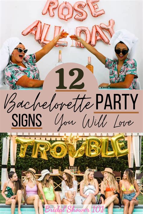 12 Bachelorette Party Signs For Your Bach Bash Bridal Shower 101