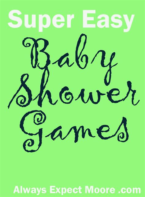 fast  easy baby shower games