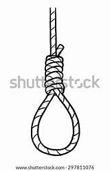 Noose Rope Sketch Drawing Cartoon Vector Knot Hand Background Coloring Suicide Stock Drawn Illustration Style Shutterstock Dark Template sketch template