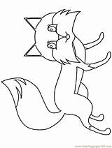 Fox Coloring Printable Pages Color Cartoons Coloringpages101 Mammals sketch template