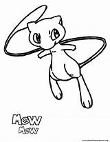 Pages Mew Coloring Getcolorings sketch template