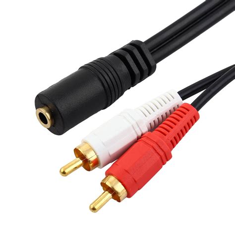 universal mm stereo female  dual rca male video audio cable adapters pcs walmart canada