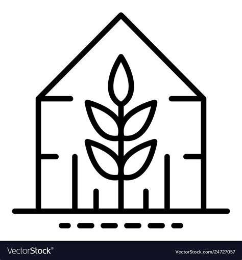 plant greenhouse icon outline plant greenhouse vector icon  web