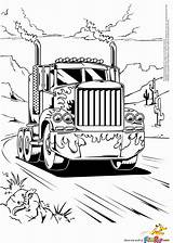 Coloring Big Pages Truck Getdrawings sketch template