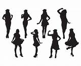 Woman Silhouette Vectors Vector Female Freevector Adult Beautiful sketch template