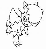 Pokemon Cranidos Coloring Pages Pokémon Pikachu Morningkids sketch template
