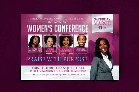 womens conference flyer template pink dezinesgocom