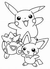 Togepi Ausmalbilder Pichu Kartun Disegni Pikachu Pokémon Mewarnai Marcela sketch template