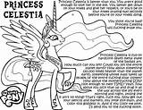 Coloring Celestia Princess Pony Little Comments Coloringhome sketch template
