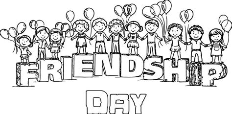 coloring page friendship friendship day images happy friendship