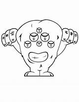 Coloring Pages Monster Colouring Eyed Alien Cute Library Clipart Line sketch template
