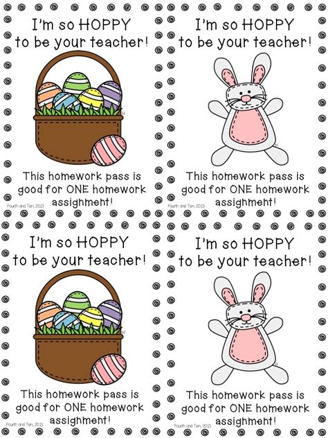 Valentine Homework Pass Teacher