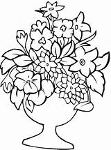 Mexican Flowers Coloring Drawing Vase Getdrawings sketch template