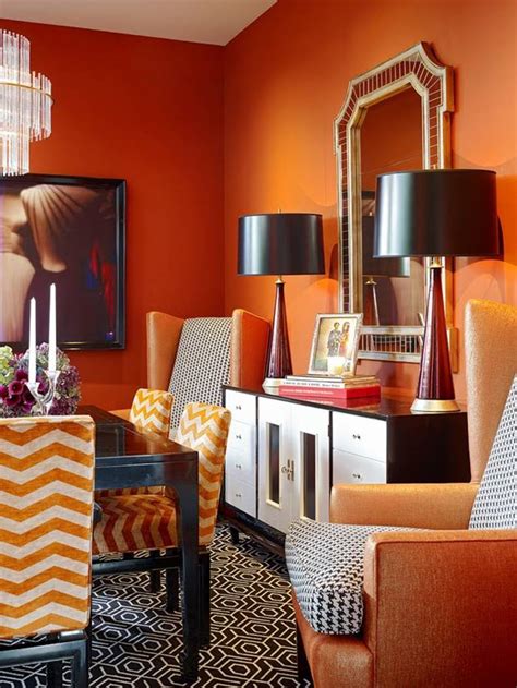 orange color   interior design home reviews