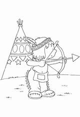 Coloring Pages Indian American Sioux Indio Kleurplaat Native Indians sketch template