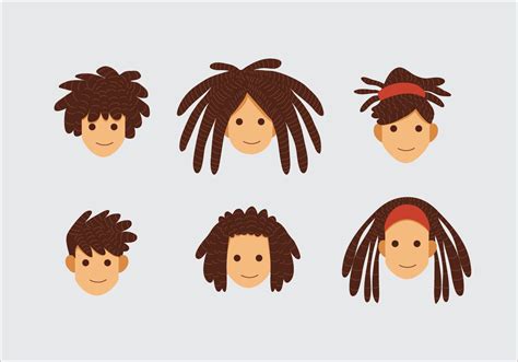 Dreads Hair Style 134121 Vector Art At Vecteezy