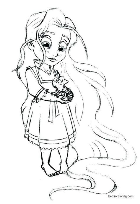 disney princess baby rapunzel coloring pages  printable coloring