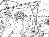 Jesus Coloring Robin Pages Great Calms Sea sketch template