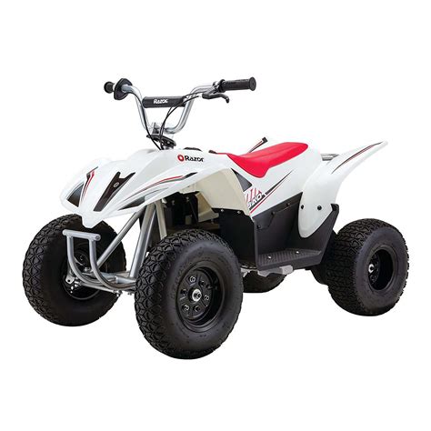 razor  dlx kids rechargeable electric dirt quad  wheeler atv bike white ebay
