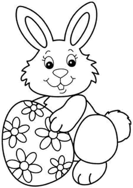 cute easter bunny coloring pages  getdrawings