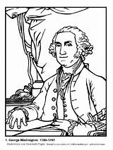 Washington George Pages Coloring President Printable Educational Color sketch template