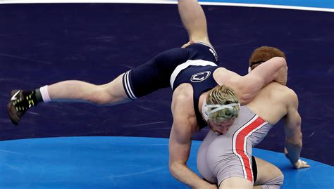 ncaa wrestling 2019 penn state crowns three champs rolls to title