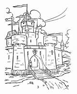 Castle Medieval Coloring Drawing Pages Color Wonderful Fortress Castles Kidsplaycolor Sheets Books God Knight Play sketch template