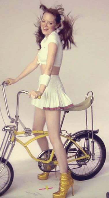 sexy emma stone bicycle