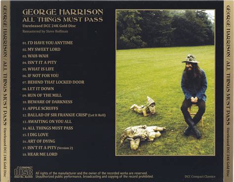 George Harrison All Things Must Pass Unreleased Dcc 24k