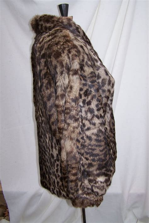 Unique Rare Vintage Dyed Rabbit Fur Leopard Or Cheetah