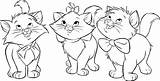 Kucing Mewarna Colouring Comel Aristocats Cats sketch template