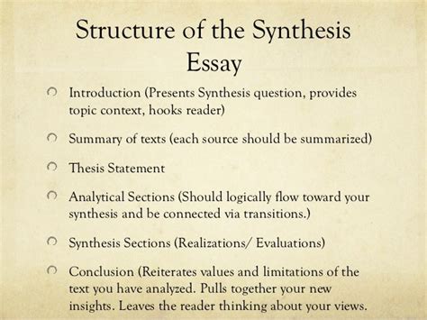 essay synthesis definition