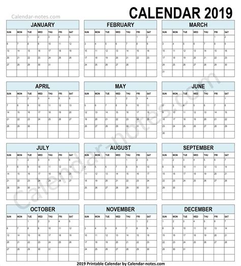 year calendar   page