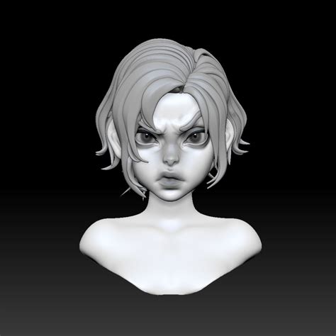 artstation stylized girl zbrush character 3d model character