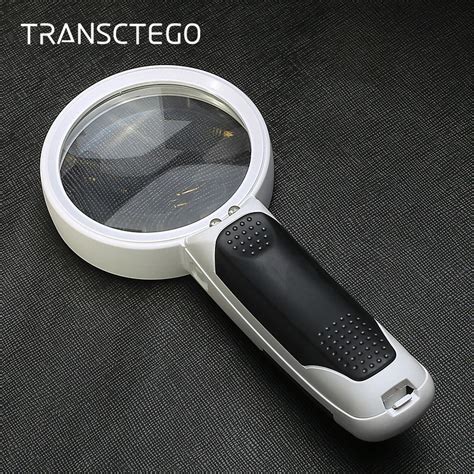 Magnifying Glass 10 Times Lupa Loupe Third Hand Magnifier With Led