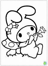 Melody Coloring Pages Kitty Hello Colouring Dinokids Cartoon Kids Mymelody Color Sheets Template Print Onegai Close Cute Thanksgiving Popular Sketch sketch template