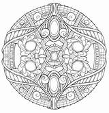 Coloring Pages Opal Mandala sketch template