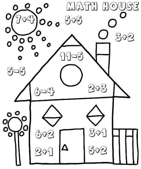 kindergarten math worksheets  coloring pages  kids