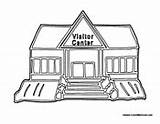 Community Building Center Buildings Visitor Coloring Pages Colormegood sketch template
