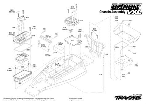 exploded view traxxas bandit  vxl tqi bluetooth ready tsm rt chassis astra