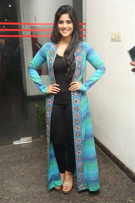 Megha Akash In Blue Dress At Telugu Movie Success Meet Photos