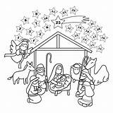 Advent Coloring Pages Nativity Calendar Scene Printable Color Christmas Printablee Via sketch template