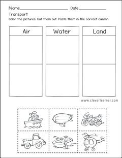 transportation forms worksheets  preschools
