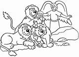 Daniel Den Lions Coloring Pages Angel Lion Para Bible Printable Color Colorear Netart Crafts Kids Sunday School Babylon Leones Los sketch template